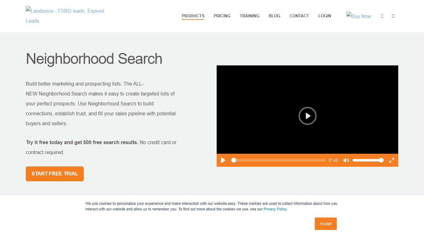 Neighborhood Search | Landvoice Real Estate Data