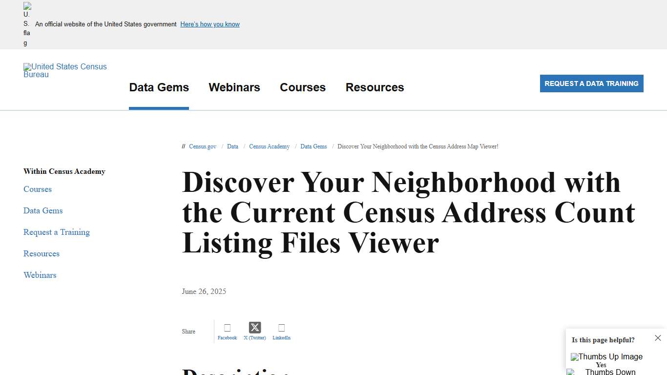 Discover Your Neighborhood with the Census Address Map Viewer!